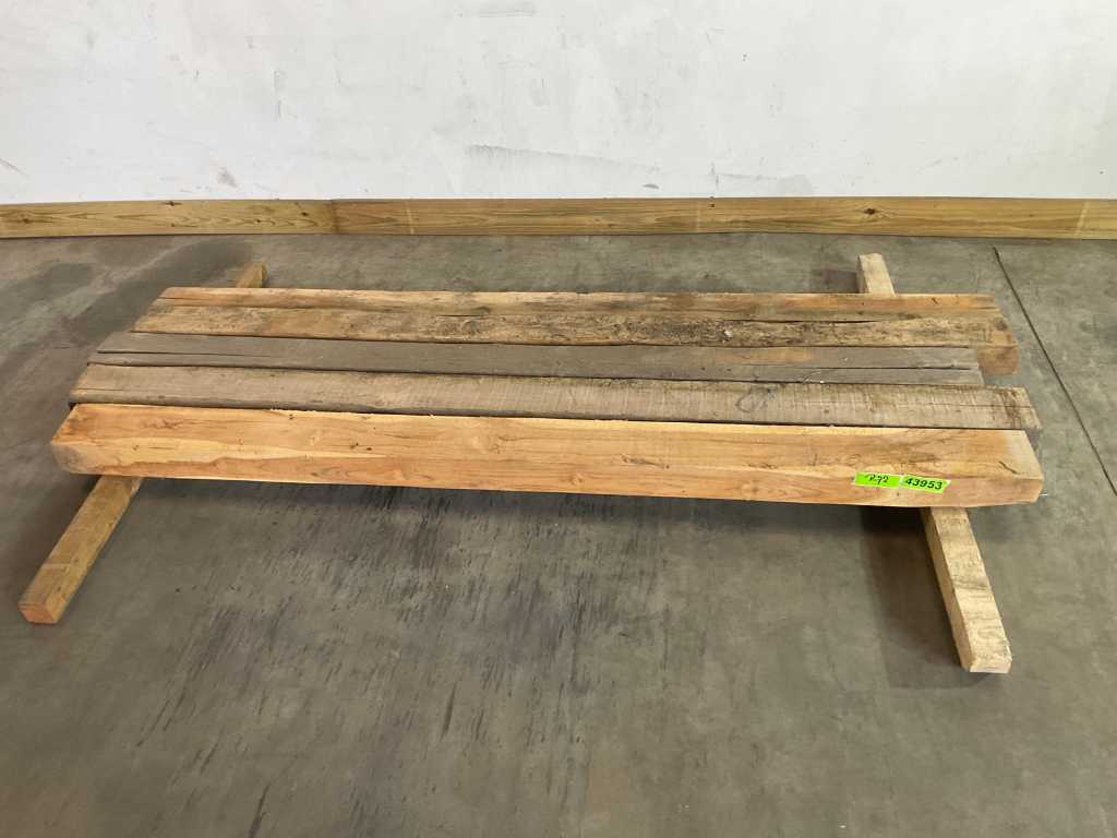 Belka z drewna tekowego 240x10-15 cm (5x)