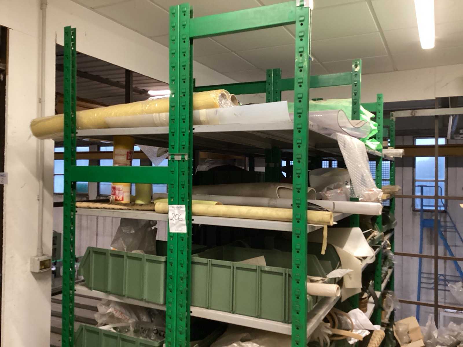 various materials on double shelving