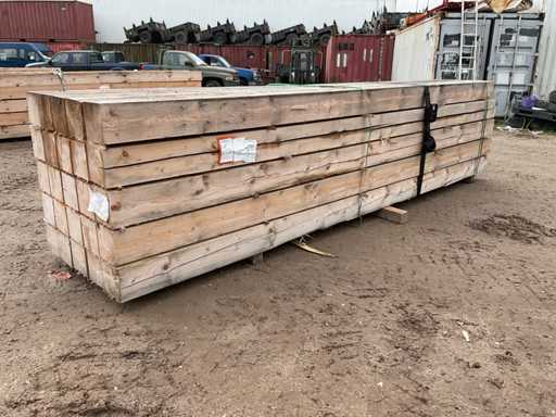 Partij houten balken