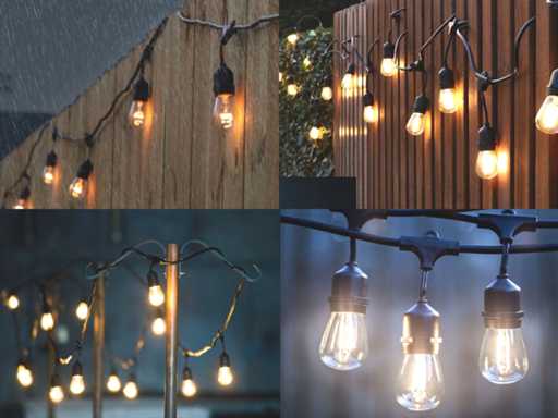 10 Meter E27 Wasserdichtes Lichterkettenkabel anschließend (6x)