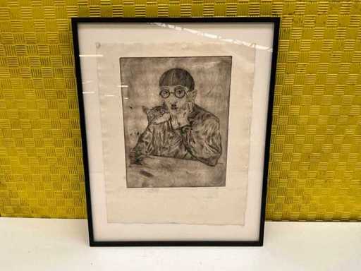 Auto-portrait avec chat (Léonard Tsuguharu Foujita)