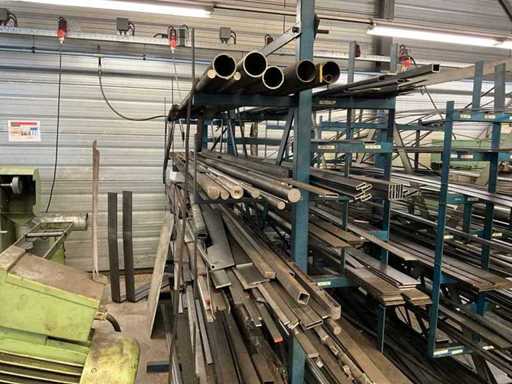Shelving with metal stock