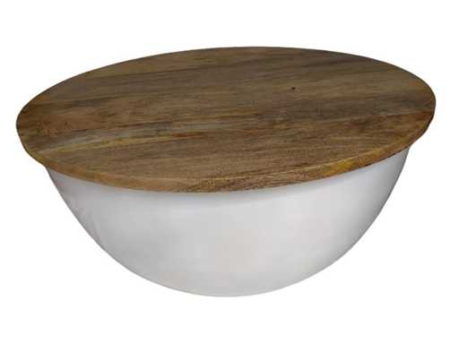 Masa de cafea - Albă - Rotundă