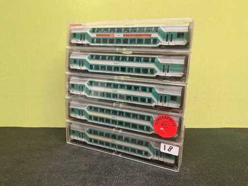 Fleischmann 2x 5125 / 5124 / 5122 / 97 5125 wagon modèle (5x)