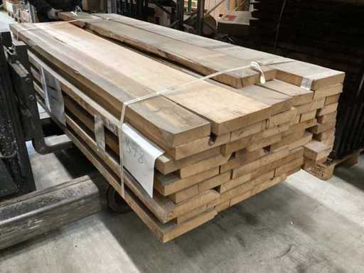 Maple Pacific planed / boards edged on 4 sides / 2.50m long / max width board 29cm / thickness board 50mm / dry air-dried