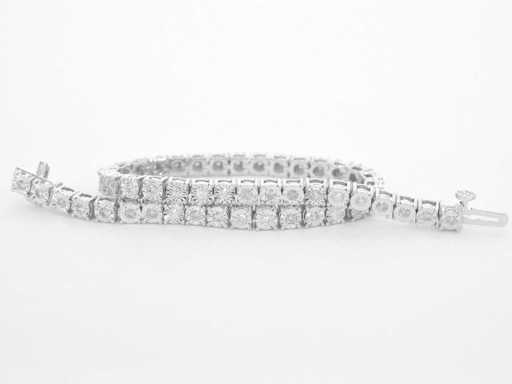 Bracelet de tennis en or blanc diamants 1,00 carat