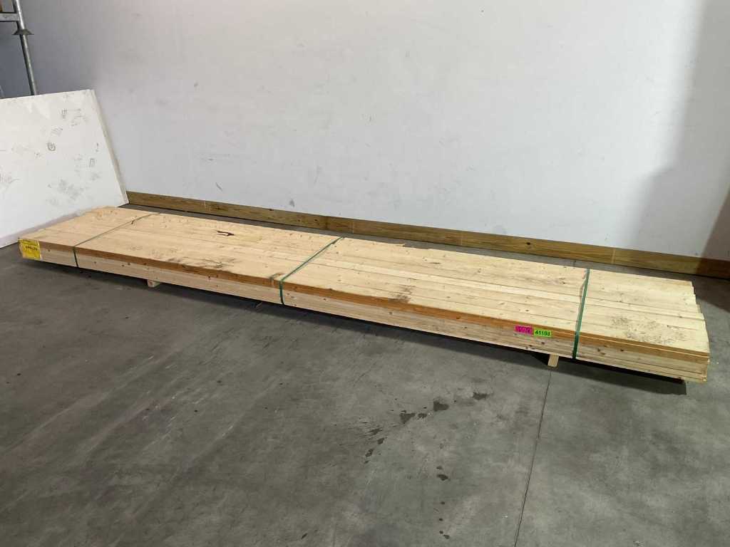 vuren plank 480x12.5x2.2 cm (72x)