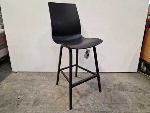 2 x Hartman - Alu Barstoel Sophie Wave met PP Kuip Zwart