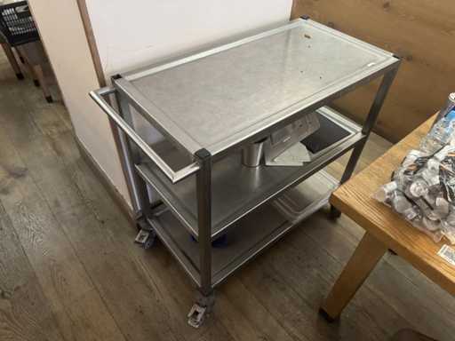 Carrello di servizio in acciaio inox