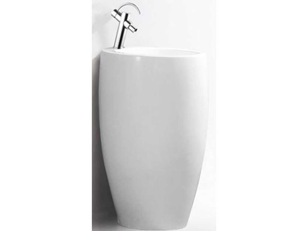 White ceramic washbasin