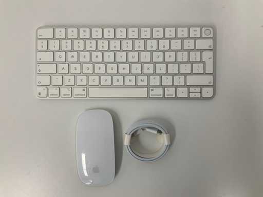 Apple - Magic QWERTY Keyboard z Touch ID i Magic Mouse