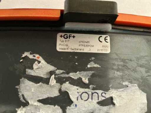 GF Fischer P 10 314 Valvola a diaframma in plastica inclusi flange