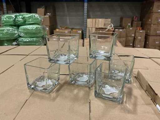 Partia uchwytów na świeczki tealightowe 8x8xH8cm (1436x)