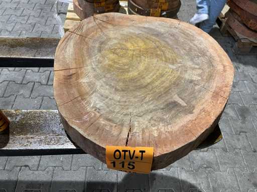 Rosewood schijf, Dikte 70mm, Ø 550mm