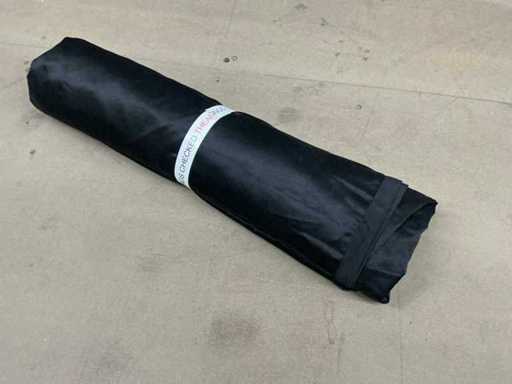 Perdea plisată MGS neagră, 3,3x2,5 metri (25x)