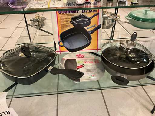 Gsw set 2 sauteusen met deksel (2x)