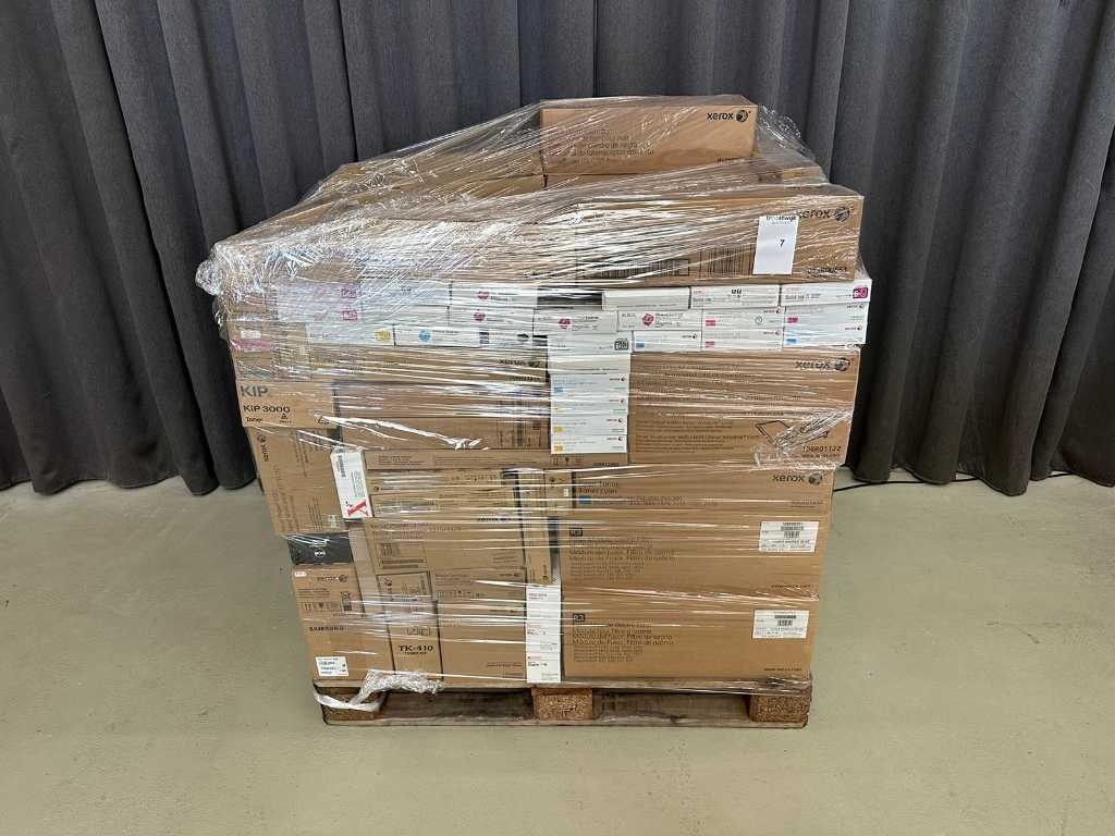 Pallet of mixed cartridges and parts
