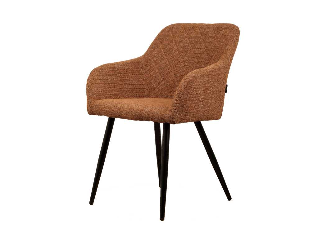 6x Chaise de salle à manger design tissage cuivre