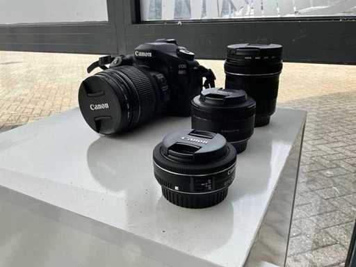 Canon EOS 80D fotocamera met diverse lenzen