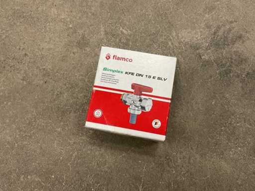 Flamco Simplex KFE DN 15 E SLV Valvola di riempimento e scarico ad angolo retto con collegamento tubo (10x)