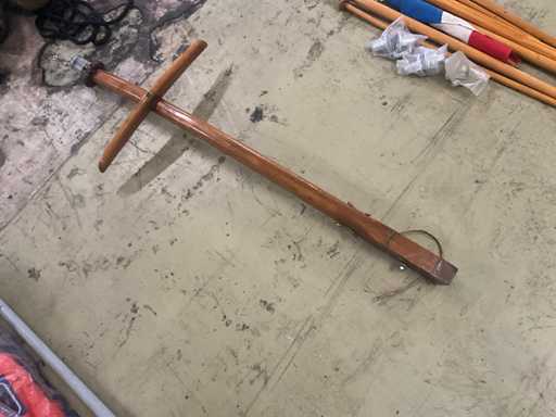 Dekorativer Mast – Mahagoni lackiert – Anderer Bootsteil