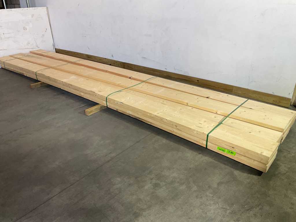Vuren plank geschaafd 600x28,5x3,8 cm (5x)
