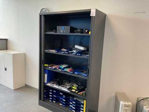 File cabinet with office utensils