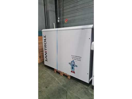 SANITROLL - Box for disinfecting supermarket shopping carts