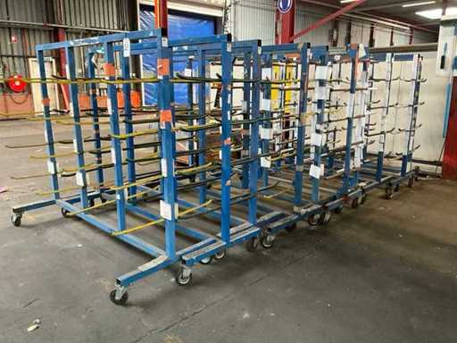 Dubbelzijdige draagarm materiaal transportwagen (10x)