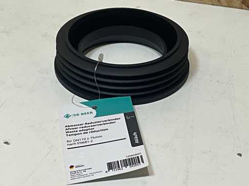 J de Beer Afvoerreduceerstuk DN110x75mm TPE-zwart (56x)