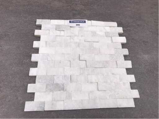 Natuursteen White Marmer Mozaïek 29x30,5 cm tegel 10 m²