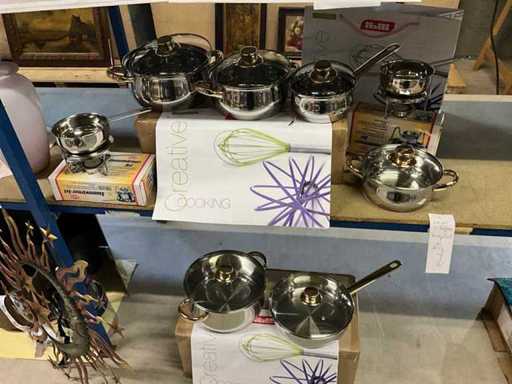 12 piece cooking pot set + sauce warmers GSW/SSW