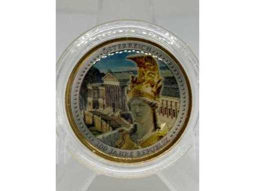 Placat cu aur 2 euro – 100 de ani Republica Austriacă – Austria 2018