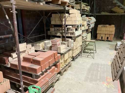 Large lot of bricks of various sizes