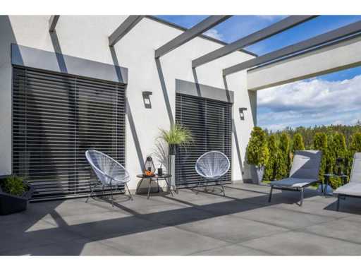 46m² Carrelage extérieur, XO Smoke 80x80 x20mm rectifié, effet béton, Idéal pour terrasse, Neuf emballé