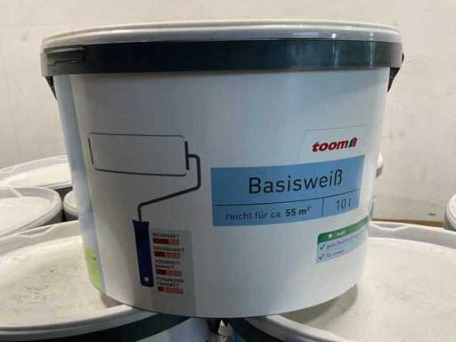 Matte wall and ceiling paint - 10 liters - white (10x)