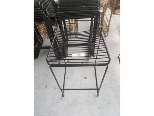 10x Barhocker schwarz ohne Polster (10x)