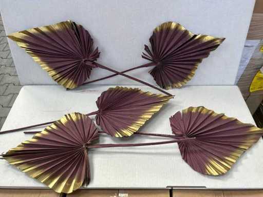 Suliță de palmier regal Frunză decorativă de palmier mov / auriu (408x)