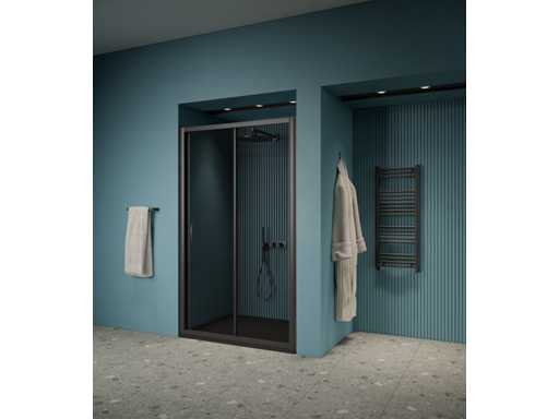 Gliss Design Porta Doccia Amore Porta Scorrevole Nero 160 (2x)