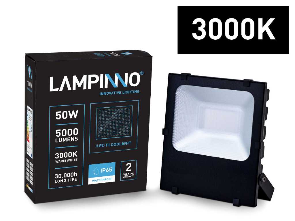 8 x 50W 3000K Breedstralers PRO SMD LED Waterdicht