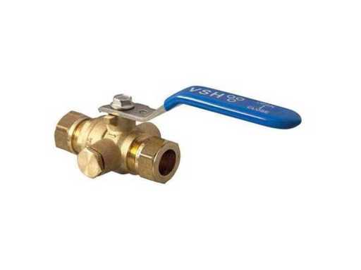 VSH Ball valve Basic FF 15 with drain facility (100x)