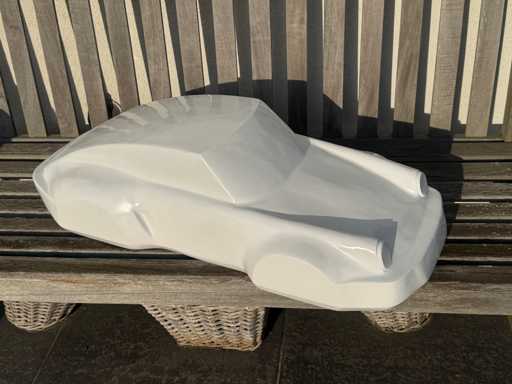 Porsche 911 Sculptuur 90cm White