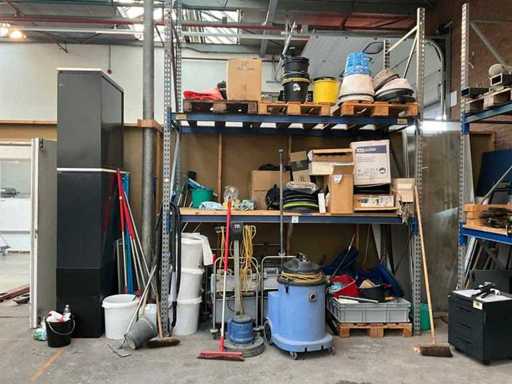 Batch of cleaning products and equipment