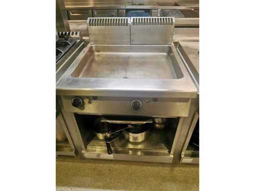 Piastra in acciaio inox a gas