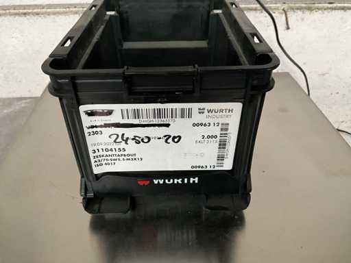 Würth 1.23 kg Hex Tap Bolt M3 x 12 in stackable container