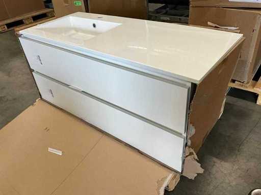 Kivu Badkamerkast met wastafelblad