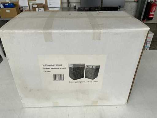 Square laundry baskets set of 2 (2x)
