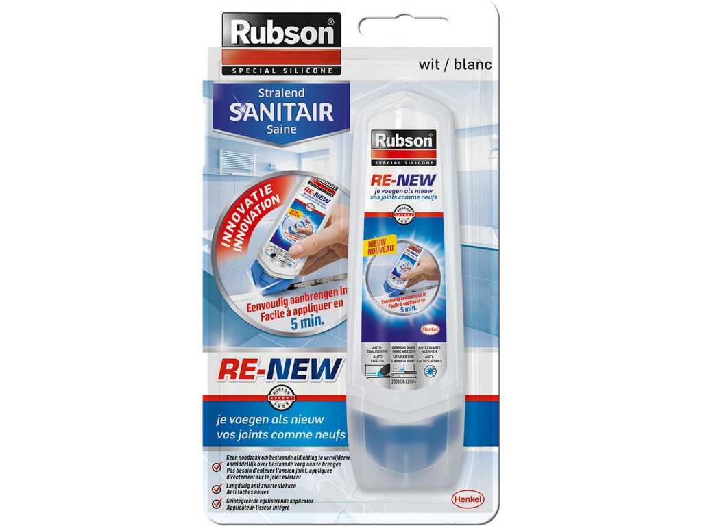Rubson - scellant pour joints re-new radiant sanitaire 100ml blanc (24x)