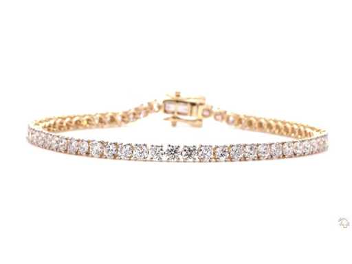 Armband aus 14 Karat Gelbgold mit Diamanten von 7,07 ct