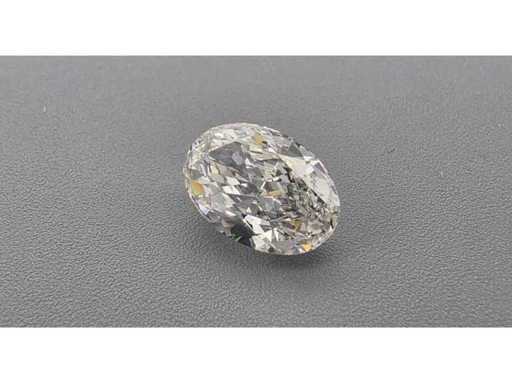 Diamant ovale naturel réel avec certificat GIA - 0,70 carat